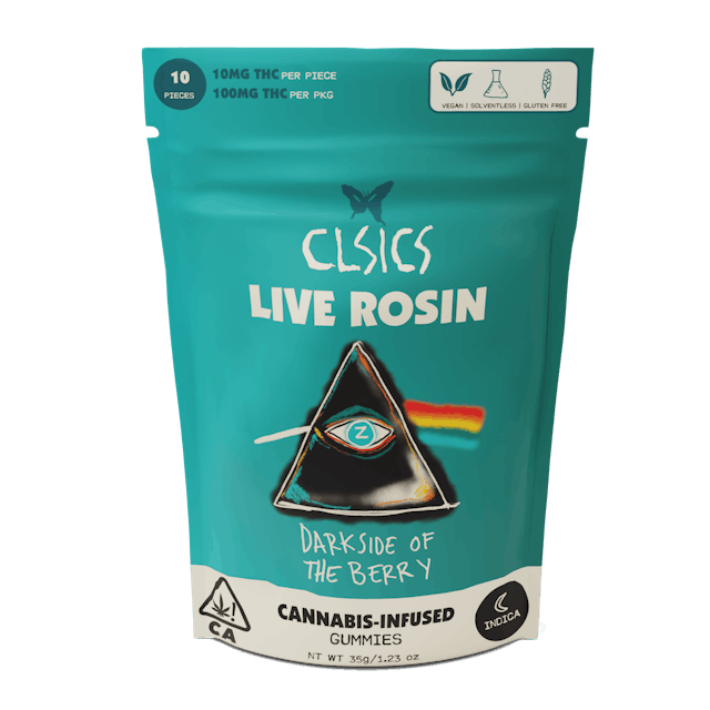 Dark Side Of The Berry CLSICS Live Rosin Gummies Indica